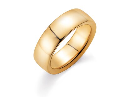 Ring for men Infinity 7mm in 9K yellow gold polished