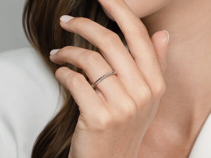 Engagement ring Loop in silver 925/- polished