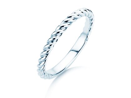 Engagement ring Loop in silver 925/- polished