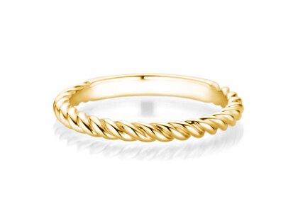 Engagement ring Loop in 14K yellow gold polished