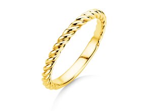 Engagement ring Loop in 14K yellow gold polished