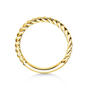 Engagement ring Loop in 14K yellow gold polished
