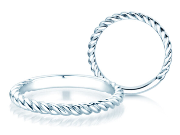 Engagement ring Loop in silver 925/- polished