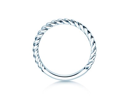 Engagement ring Loop in silver 925/- polished