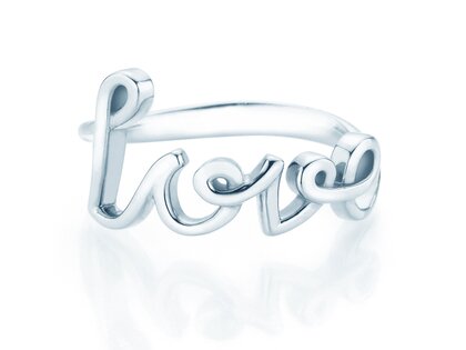 Ring Love Clean in 14K white gold polished