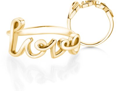 Ring Love Clean in 14K yellow gold polished