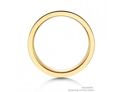 Ring for men Modern 2.5mm in 9K yellow gold matt