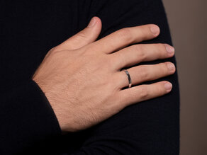 Ring for men Modern 3mm in silver 925/- matt