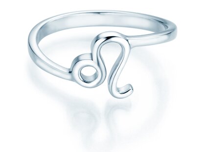 Zodiac ring Leo in platinum 950/-