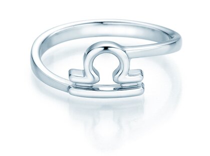 Zodiac ring Libra in platinum 950/-