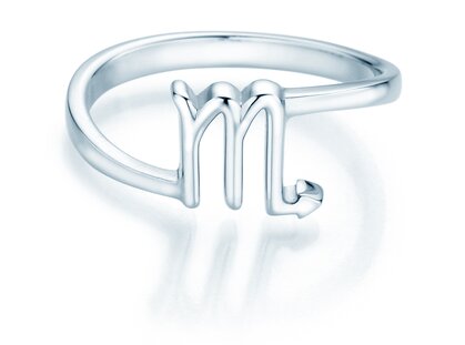 Zodiac ring Scorpio in platinum 950/-
