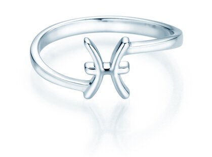 Zodiac ring Pisces in silver 925/-