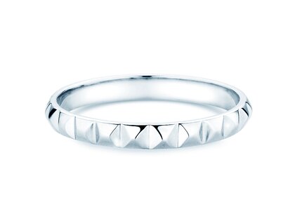 Engagement ring Trinity in 14K white gold polished