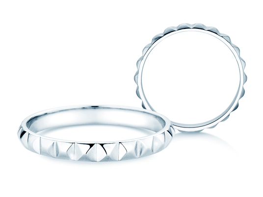 Engagement ring Trinity in 14K white gold polished