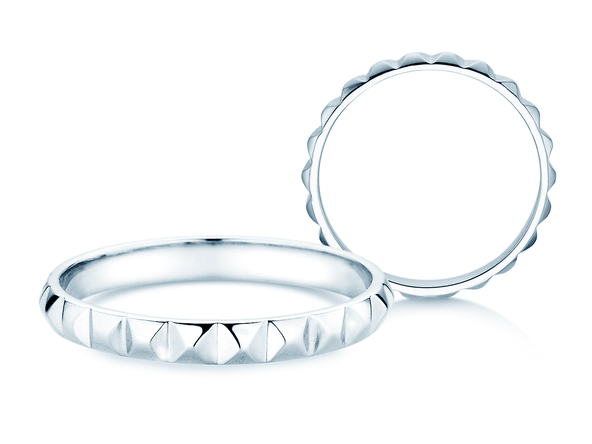 Engagement ring Trinity in 14K white gold polished