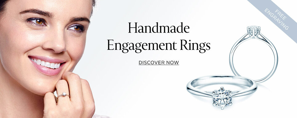 Diamond engagement ring from 129 € with free engraving – discover now 